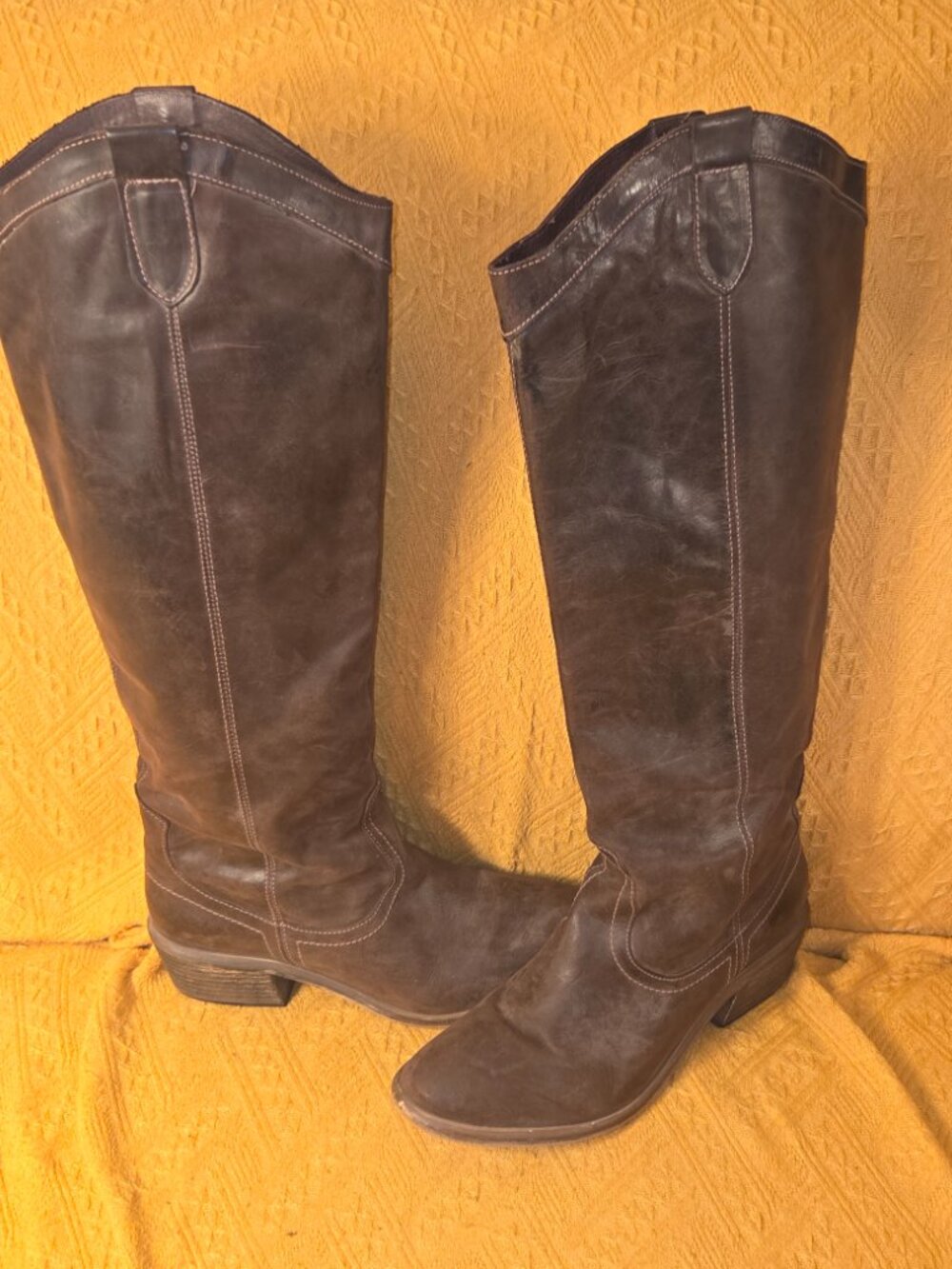 Steve Madden Manor Tall Riding Boots Leather Brown Women’s Size 10